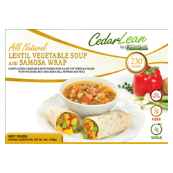 CedarLEAN Lentil Soup and Samosa Wrap