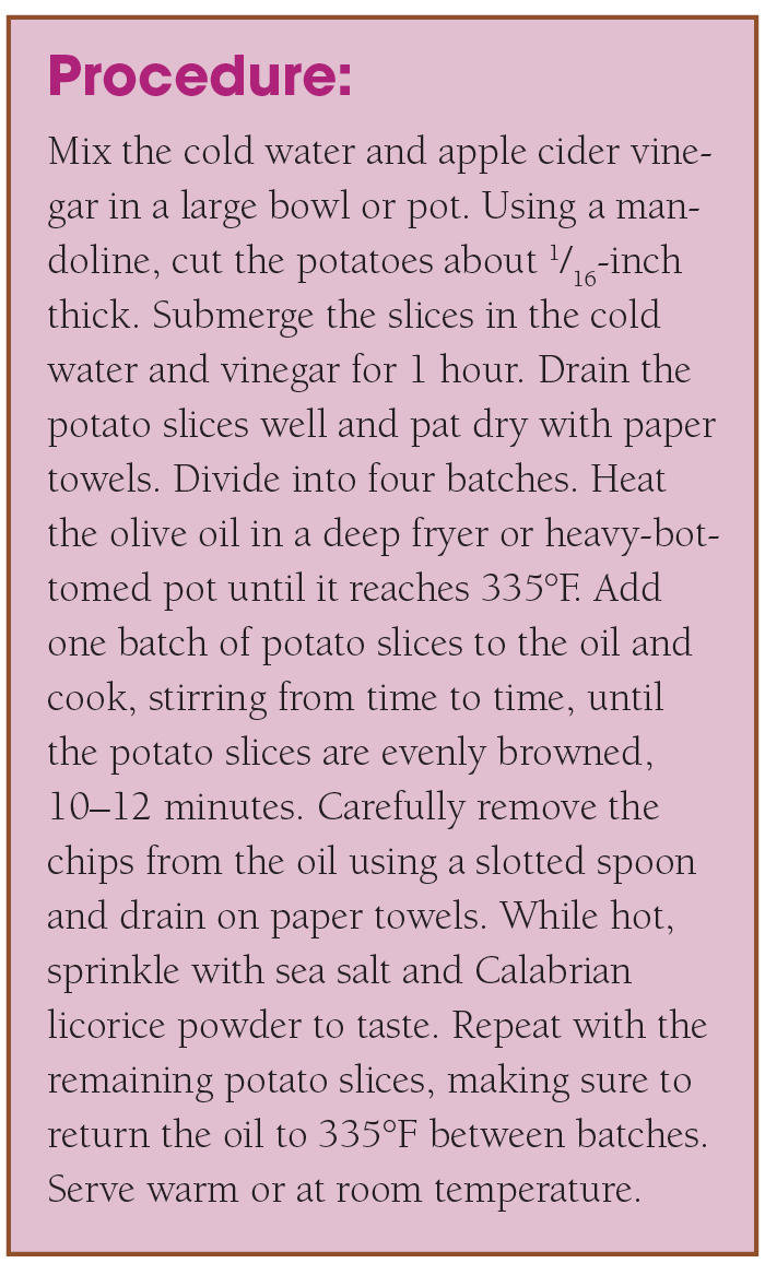 Calabrian Licorice Potato Chips