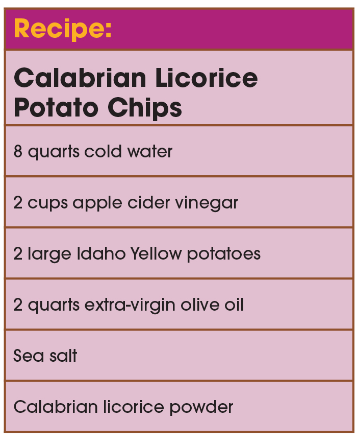 Calabrian Licorice Potato Chips