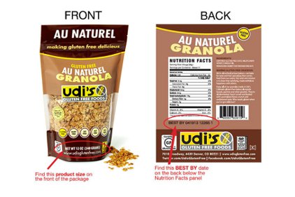 Udi's Gluten Free Au Naturel Granola