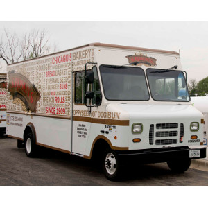 Alpha Baking Co.'s 2013 ROUSH CleanTech Ford E-450 bread delivery trucks