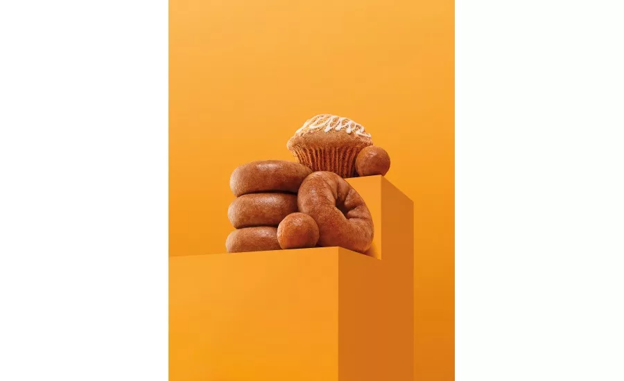 Dunkin' apple cider doughnut and MUNCHKINS, pumpkin doughnut, and pumpkin muffin