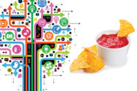 Social network tree & tortilla chips