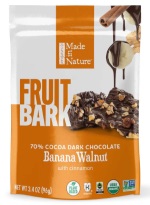 Banana Walnut Fruit Bark, Made in Nature