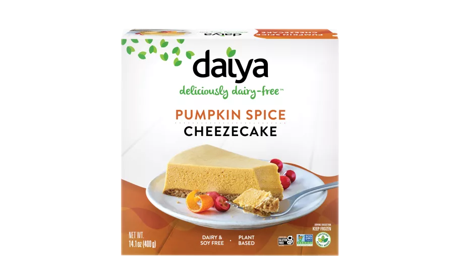 Daiya rereleases dairy-free Pumpkin Spice Cheezecake