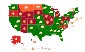 America's favorite Christmas treats by state