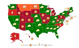 America's favorite Christmas treats by state