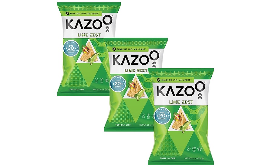 Upcycled Kazoo Snacks tortilla chips hit 1 million gallons of water saved
