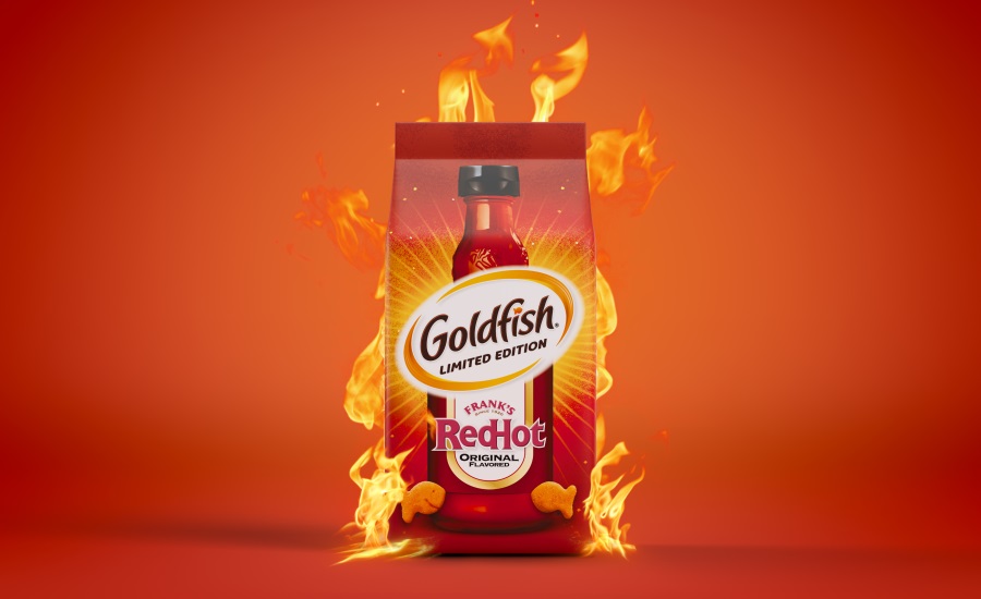 Goldfish reintroduces limited-edition Goldfish Frank's RedHot crackers