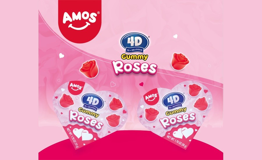 Amos Sweets debuts 4D Gummy Roses for Valentine’s Day 