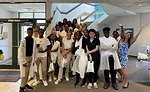 Sylvia at Perfetti with high school visitors group.jpg