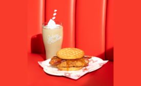 Johnny Rockets debuts limited-time chicken & waffle sandwich made with Eggo Waffles