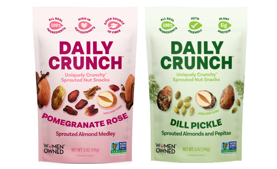 Daily Crunch launches two flavors of sprouted nut snacks at Expo West