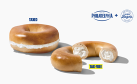 Philadelphia Cream Cheese addresses New York's bagel tax with the debut of its 'Tax-Free Bagel'