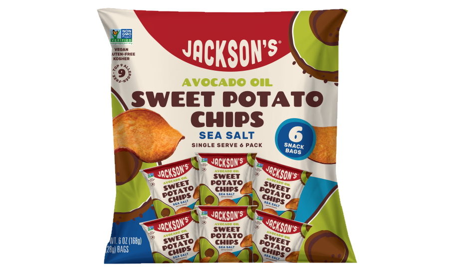 Jackson's releases single-serve 6-packs of Sea Salt Sweet Potato Chips.