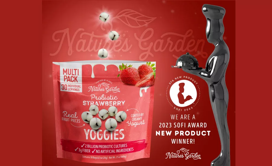 Nature's Garden Probiotic Strawberry Yoggies takes home 2023 sofi award