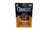 Chocxo launches Dark Milk Chocolate Toffee, Almond, & Sea Salt Snaps at Sweets & Snacks Expo
