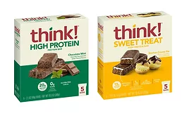 think! adds two flavors to its lineup of high-protein bars: Boston Crème Pie and Chocolate Mint