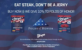 Stryve Foods, Inc. partners with Folds of Honor for July 4 celebrations