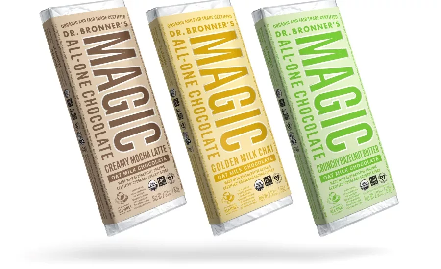 Dr. Bronner's to debut Oat Milk Chocolate bars