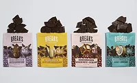 Scharffen Berger rolls into the snack aisle with BREAKS vegan barks Scharffen Berger rolls into the snack aisle with BREAKS vegan barks