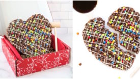 Sugar Plum Chocolate releases Chocolate Heart Pizza Smash cookie with mallet for Valentine's Day