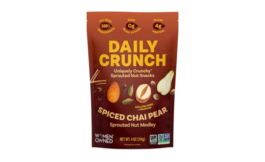 Daily Crunch launches Spiced Chai Pear Sprouted Nut Medley