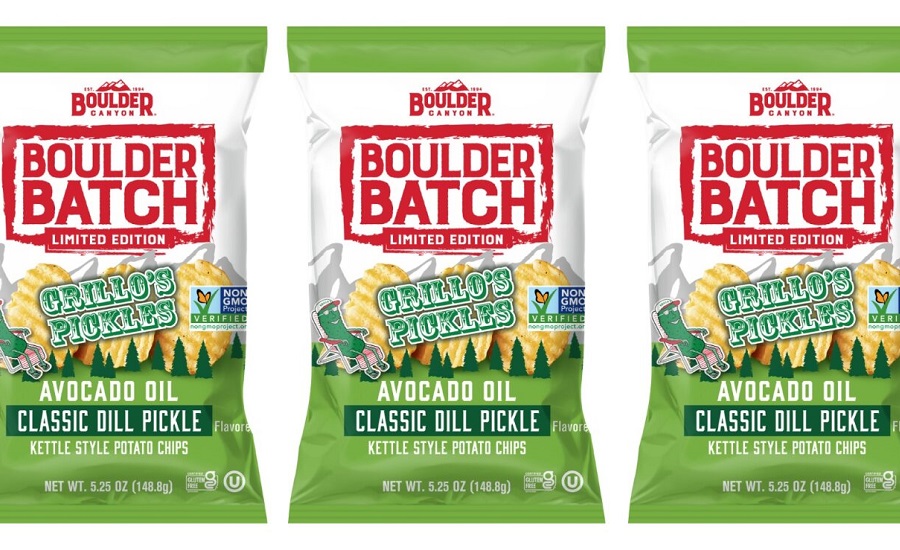 Boulder Canyon pairs up with Grillo’s Pickles for limited-time-only kettle chips