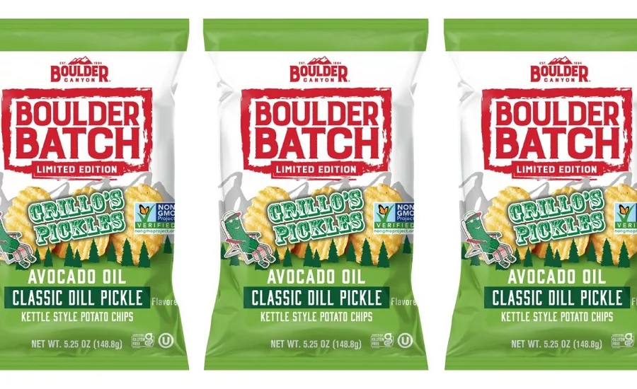 Boulder Canyon pairs up with Grillo’s Pickles for limited-time-only kettle chips