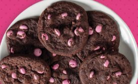 Otis Spunkmeyer brings back Sweet Discovery Double Chocolate Cookie with Pink Gems