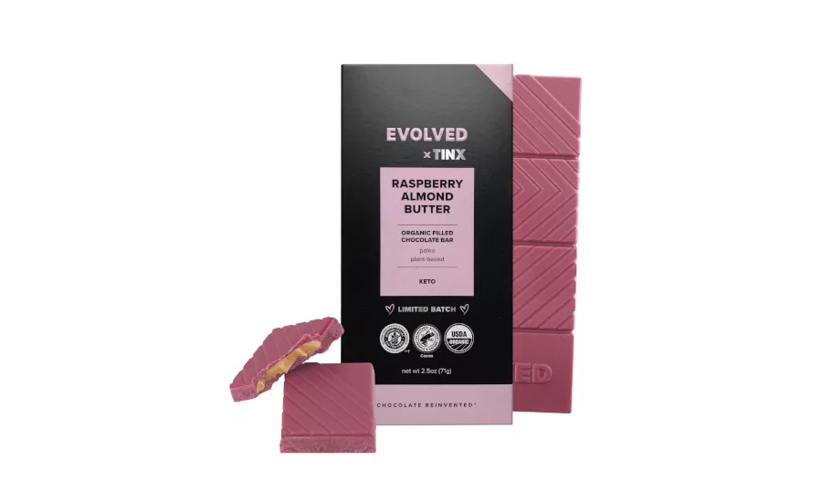 Evolved Chocolate partners with social media star Tinx on new chocolate bar