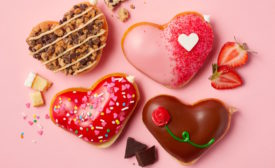 Krispy Kreme celebrates Valentine's Day with four all-new heart-shaped doughnuts