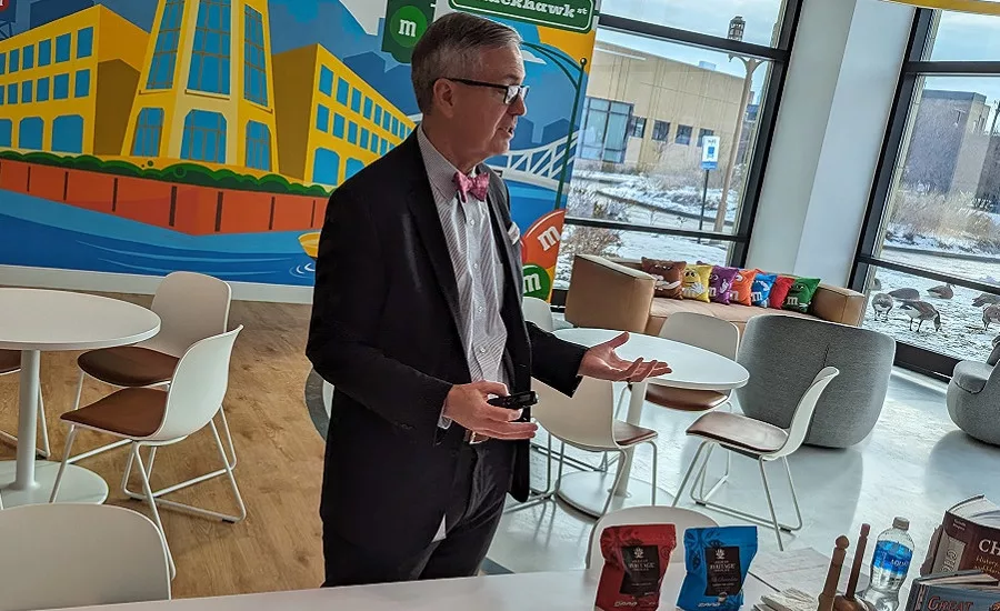 Near the conclusion of the tour, Mars Wrigley’s resident historian David Borghesani treated visitors to an overview of the history of chocolate