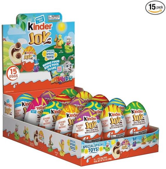 A display of chocolate eggs  Description automatically generated