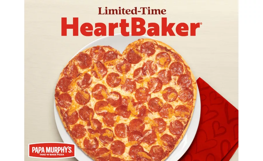 Papa Murphys Valentines Day heart pizza