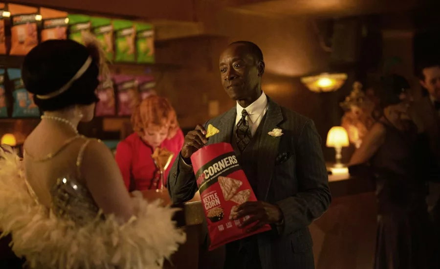 PopCorners and Don Cheadle commercial at speakeasy