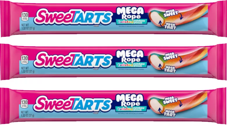 SweeTARTS introduces Twisted Rainbow Punch Mega Rope