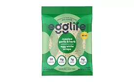 egglife debuts roaster garlic and herb egg white wraps