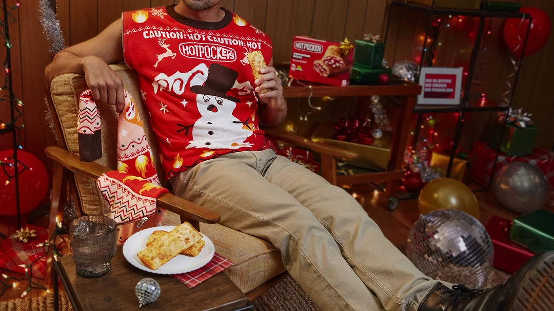 Hot Pockets holiday sweater