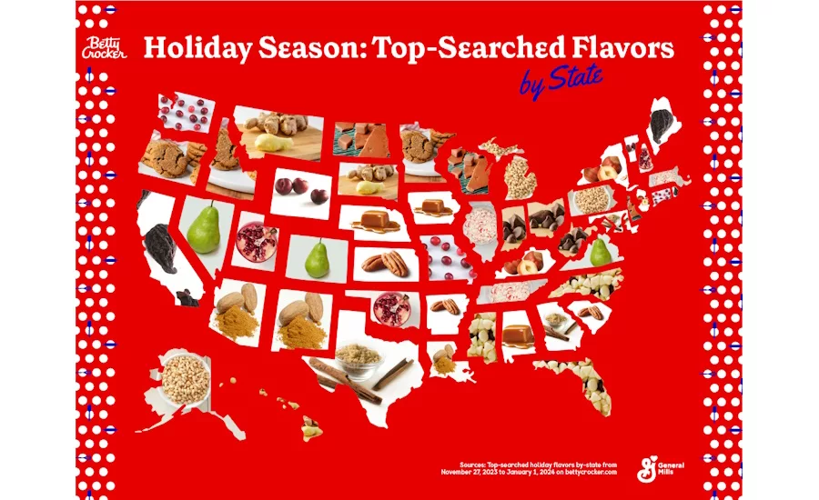 Betty Crocker top holiday flavors by state