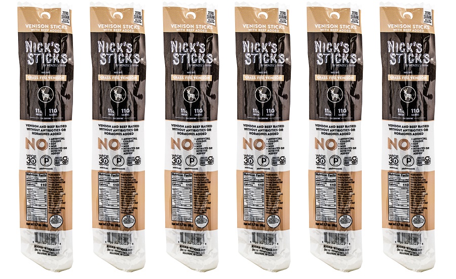 Nick’s Sticks debuts Grass-Fed Venison Snack Sticks