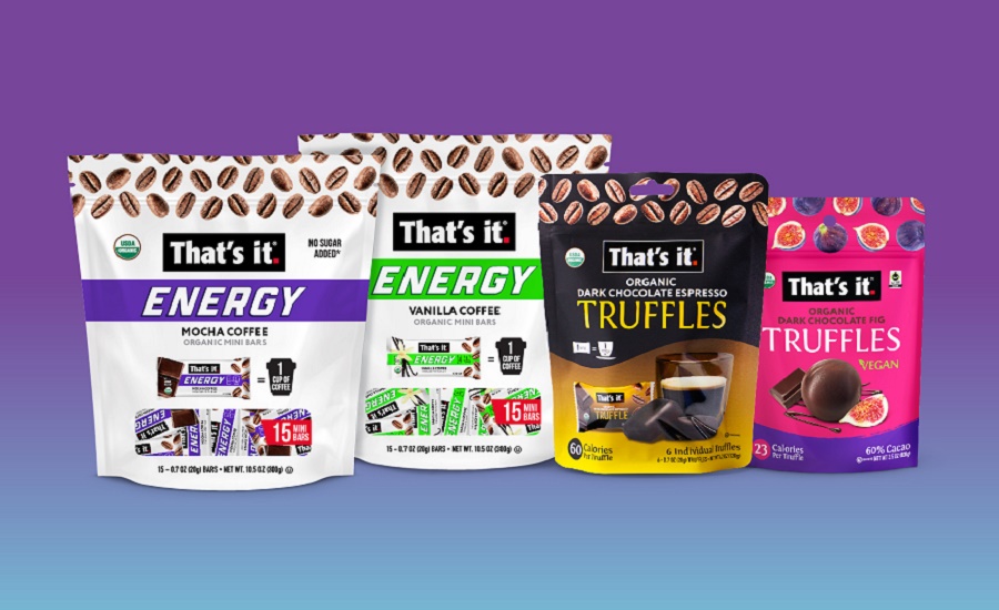 That’s It launches organic energy bars and truffles