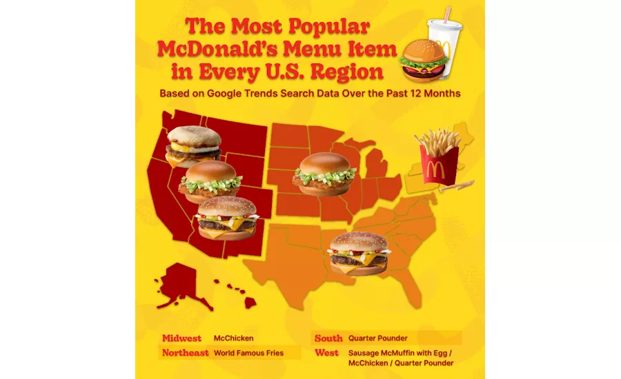 McDonald's most popular menu items by state