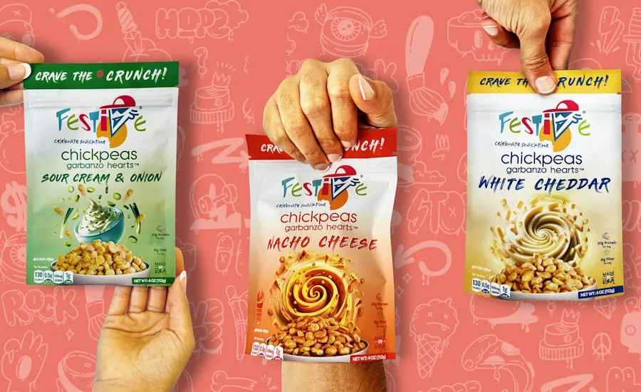 Festive Chickpea Hearts debuts bigger packs, new flavors, new branding