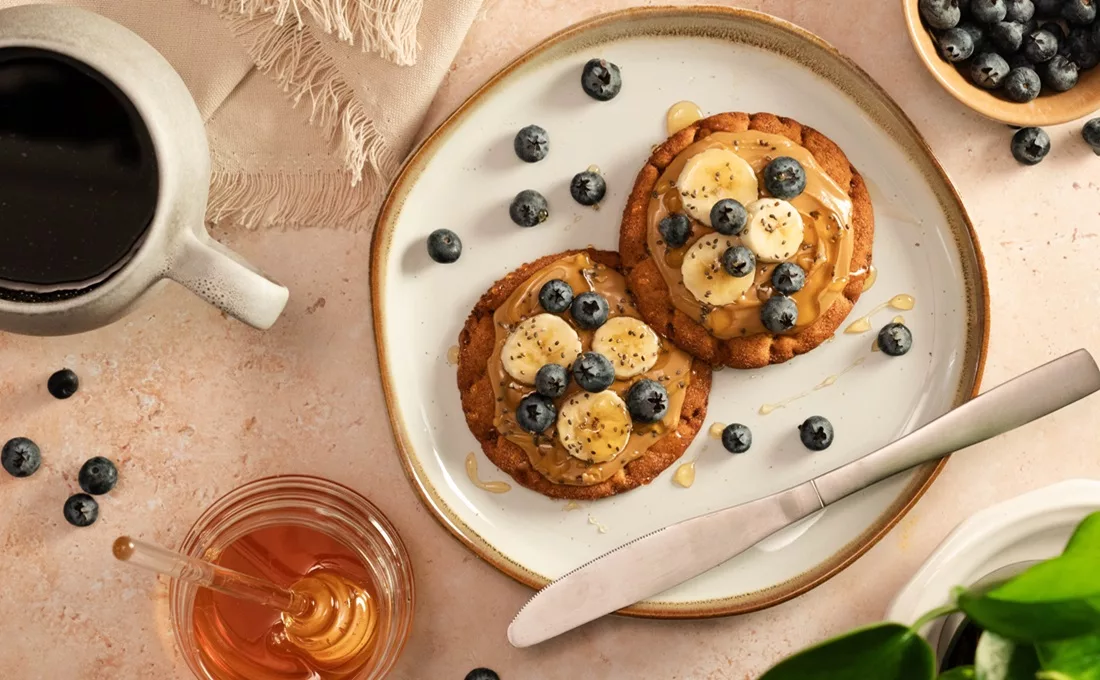 Platter of Wasa Crisp Creations with fruit toppings