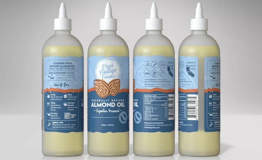 Fresh Vintage Farms rolls out refined almond oil