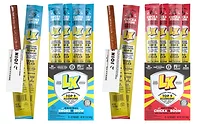 Cartons and packages of LK Snacks meat sticks