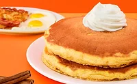 IHOP_pumpkin.jpg Stack of pumpkin pancakes as part of a balanced breakfast