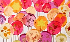 Assortment of colorful lollipops