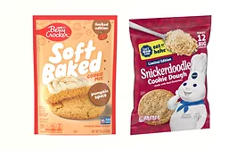 betty crocker pumpkin spice and pillsbury snickerdoodle cookies